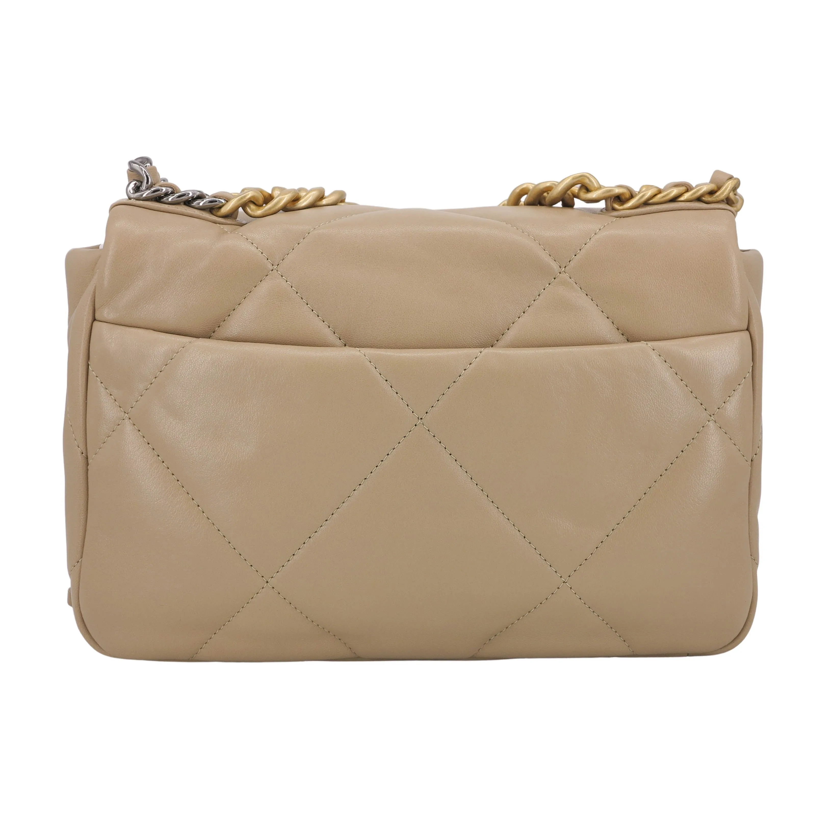 CHANEL 19 Small Flap Bag in 21S Dark Beige Lambskin