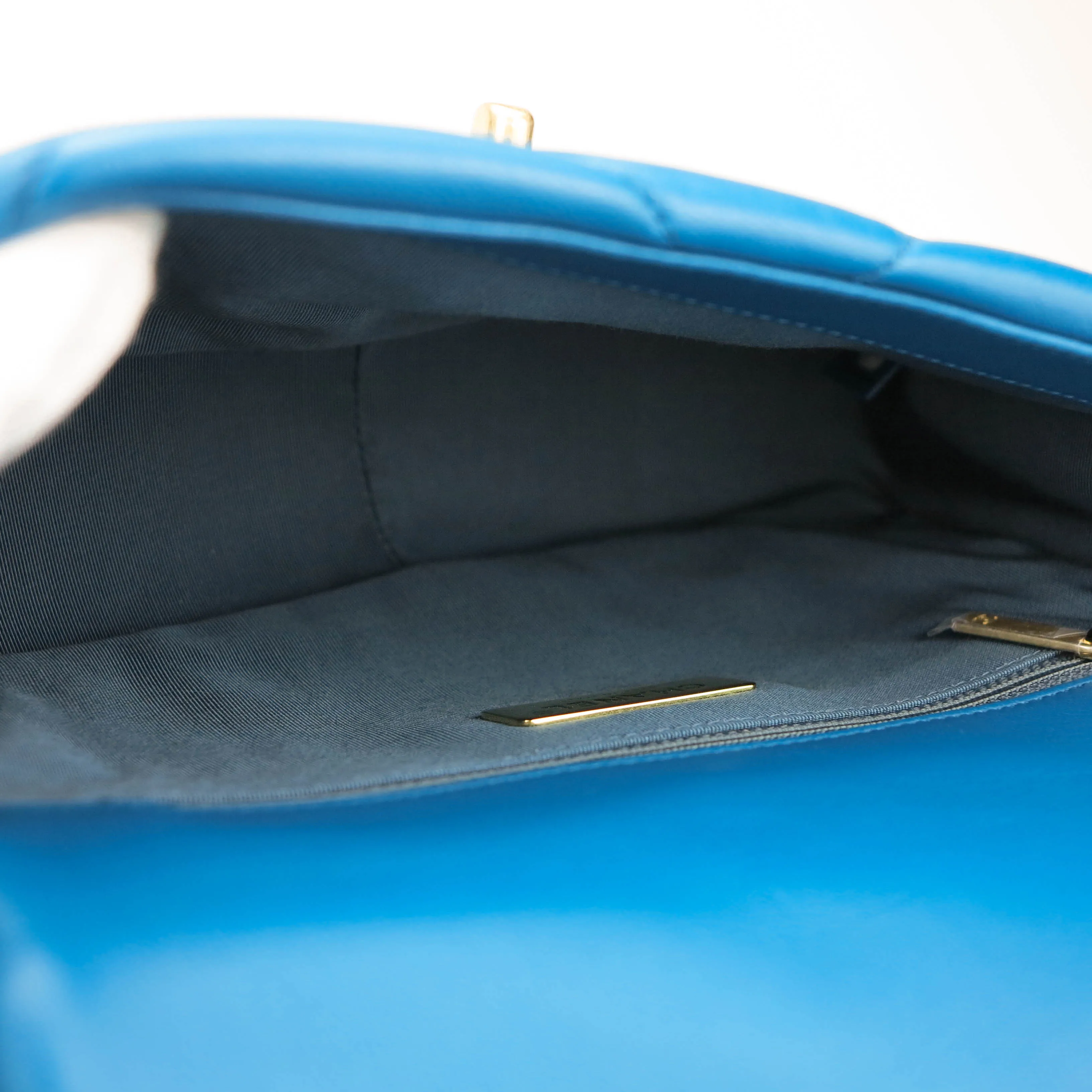 CHANEL 19 Small Flap Bag in Teal Blue Lambskin