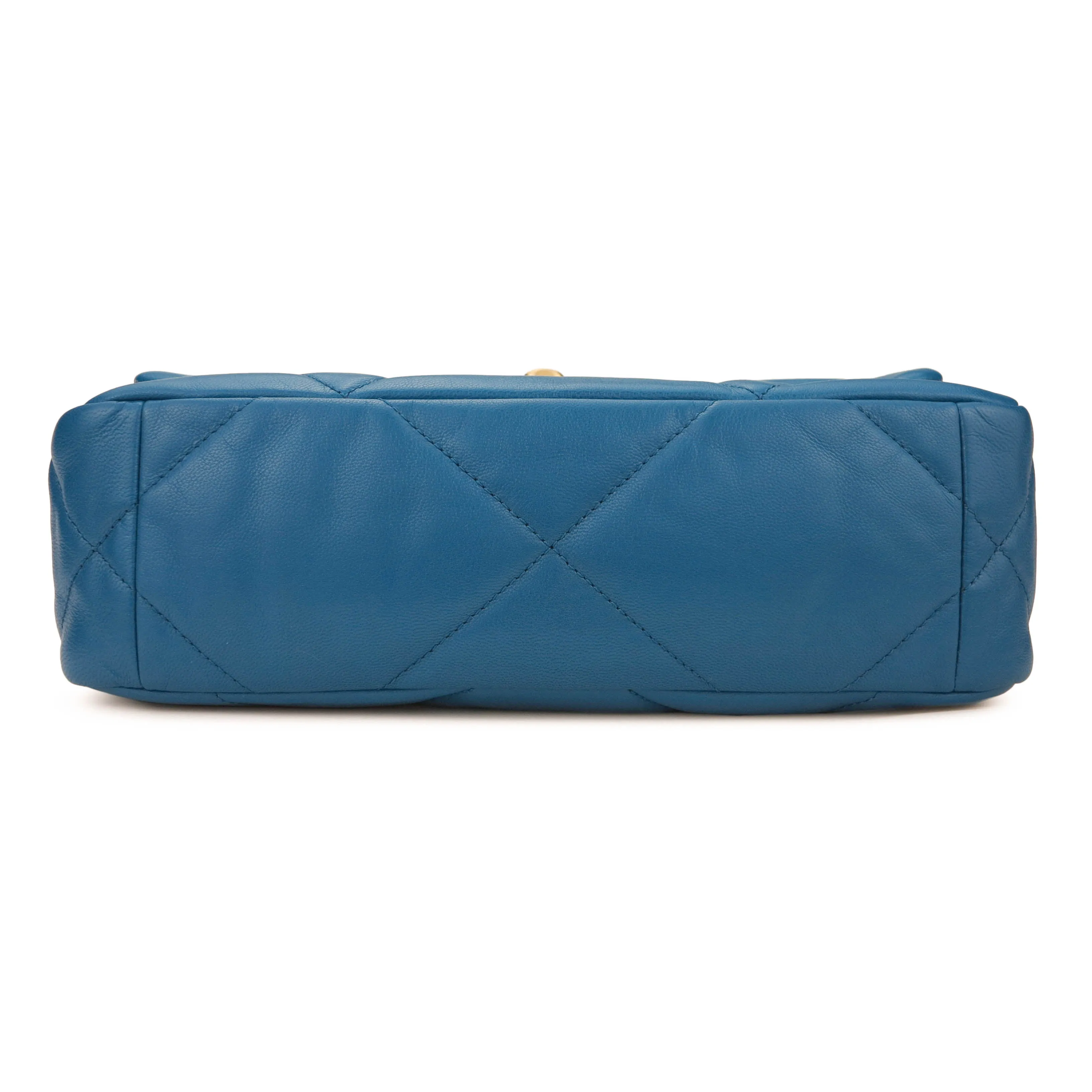 CHANEL 19 Small Flap Bag in Teal Blue Lambskin