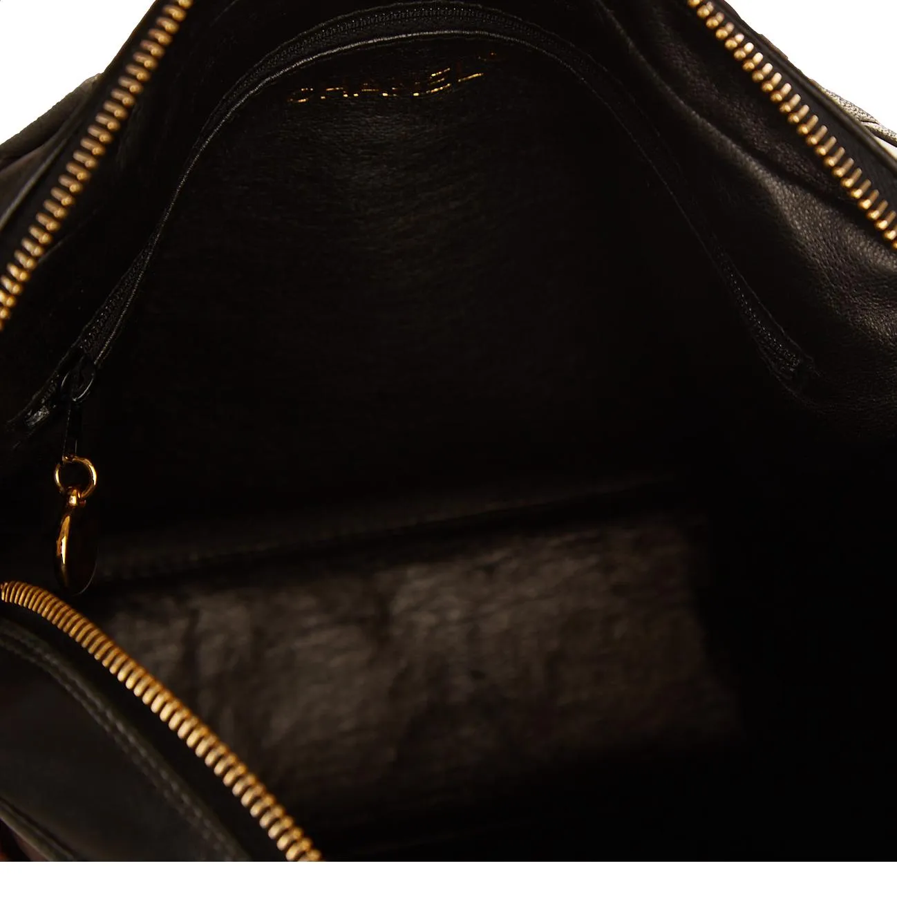 Chanel Black Quilted Logo Shoulder Bag