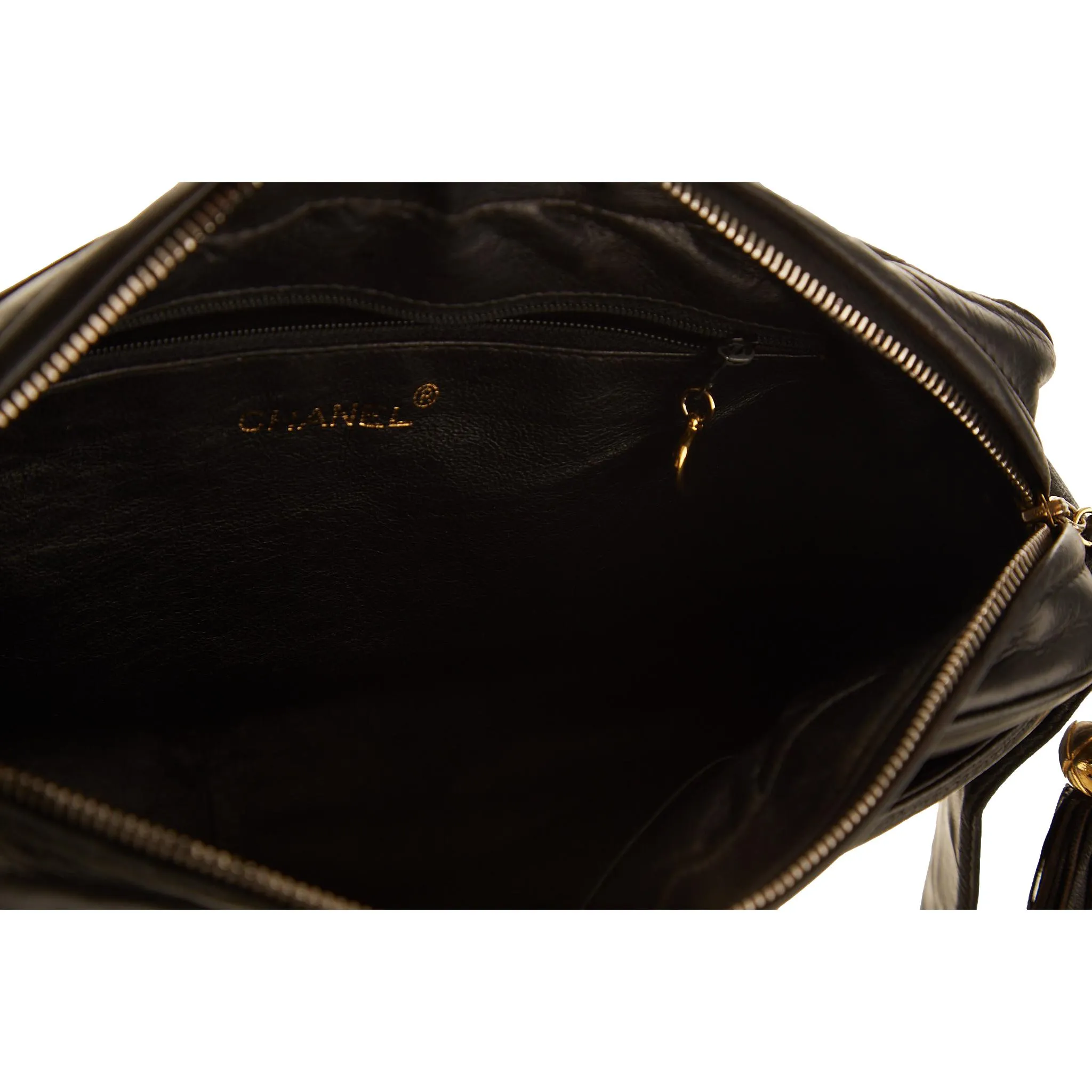 Chanel Black Triple Logo Shoulder Bag