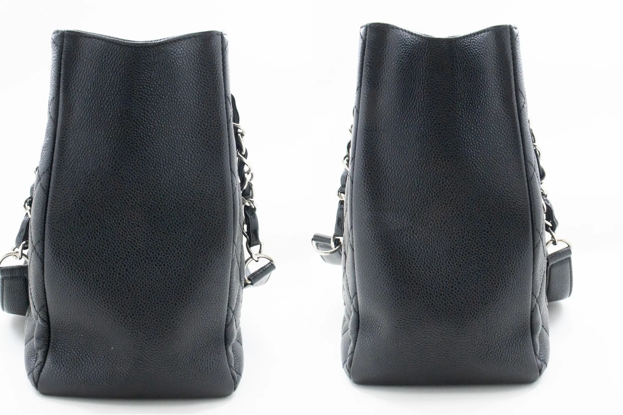 CHANEL Caviar GST 13" Grand Shopping Tote Chain Shoulder Bag Black n78