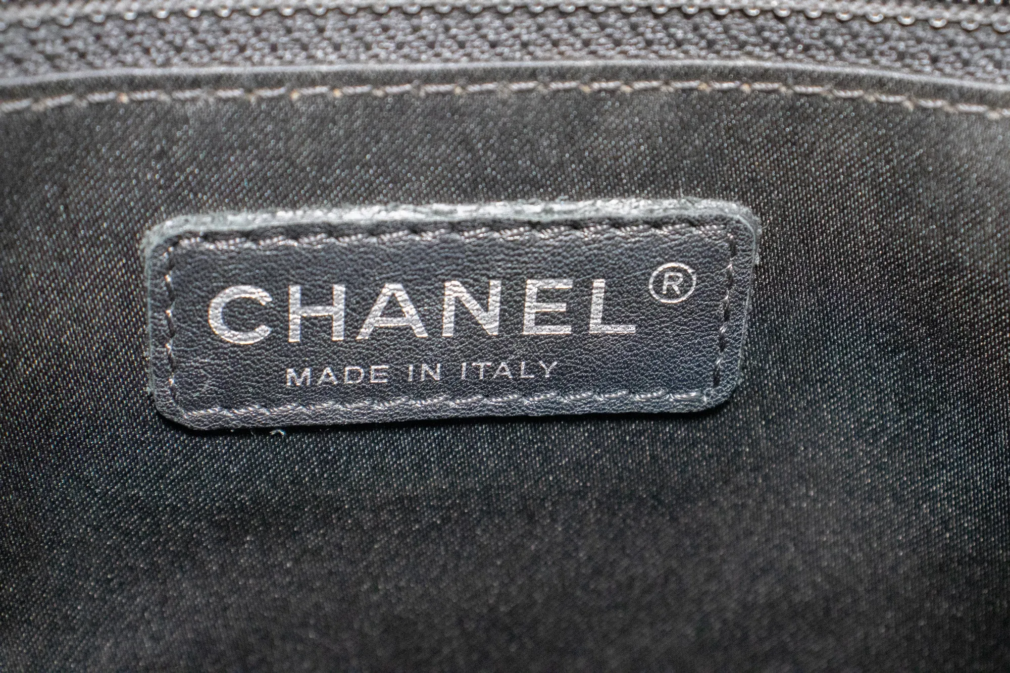 CHANEL Caviar GST 13" Grand Shopping Tote Chain Shoulder Bag Black n78