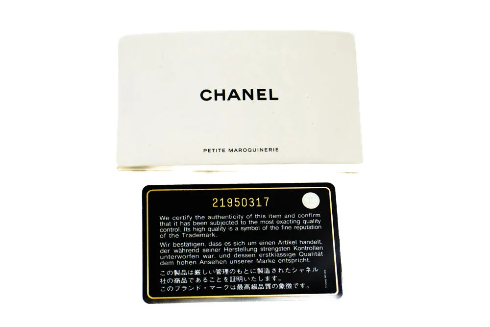 CHANEL Caviar Wallet On Chain WOC Black Shoulder Bag Crossbody SV n87