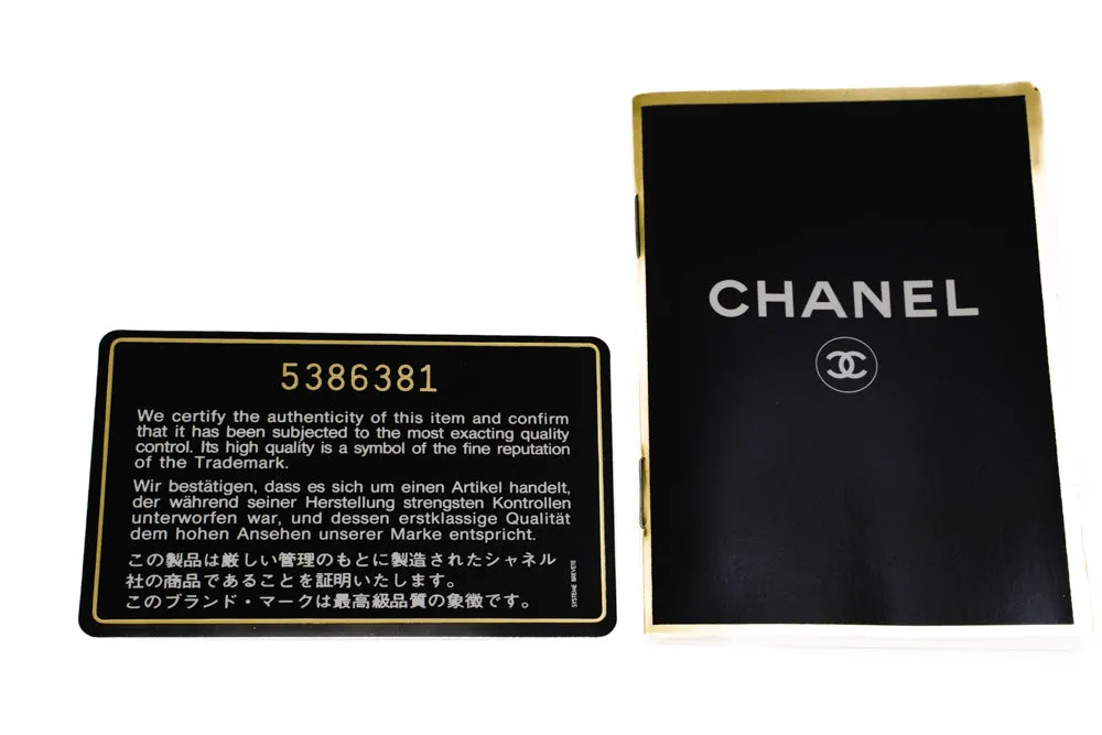 CHANEL Chain Shoulder Bag Clutch Black Quilted Flap Lambskin Purse n50