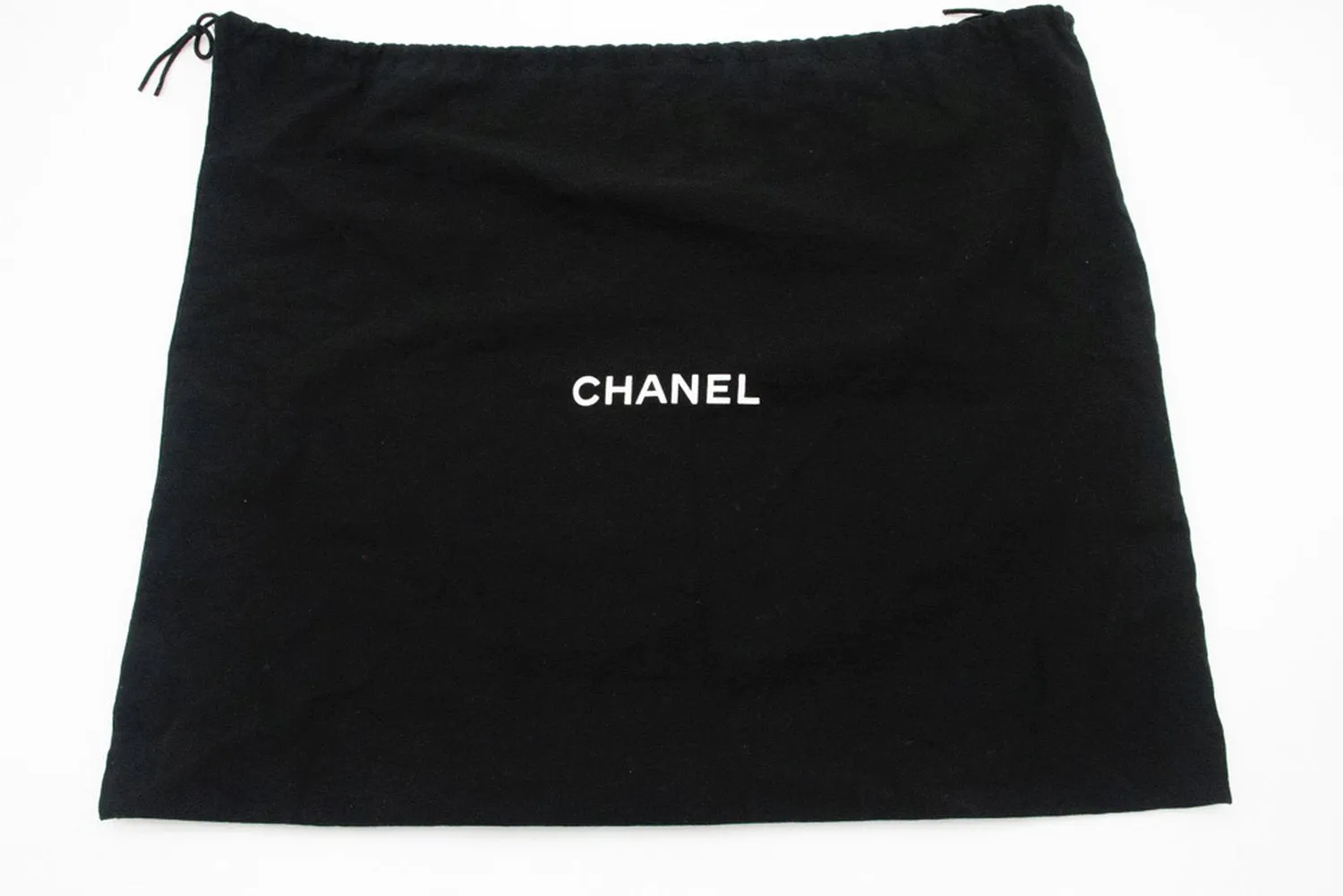 CHANEL Classic Double Flap 10" Chain Shoulder Bag Black Lambskin k39