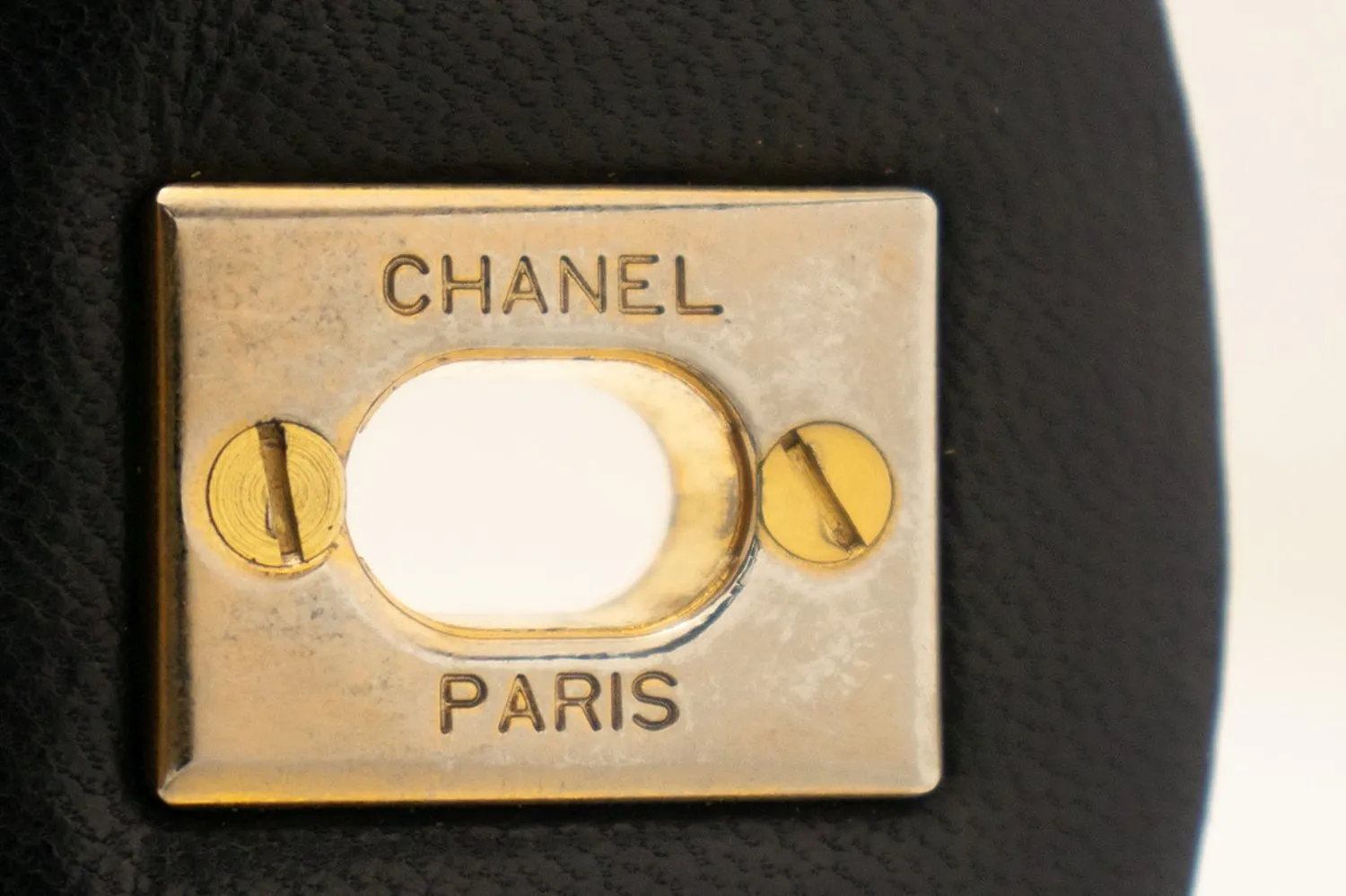 CHANEL Classic Double Flap 10" Chain Shoulder Bag Black Lambskin k69