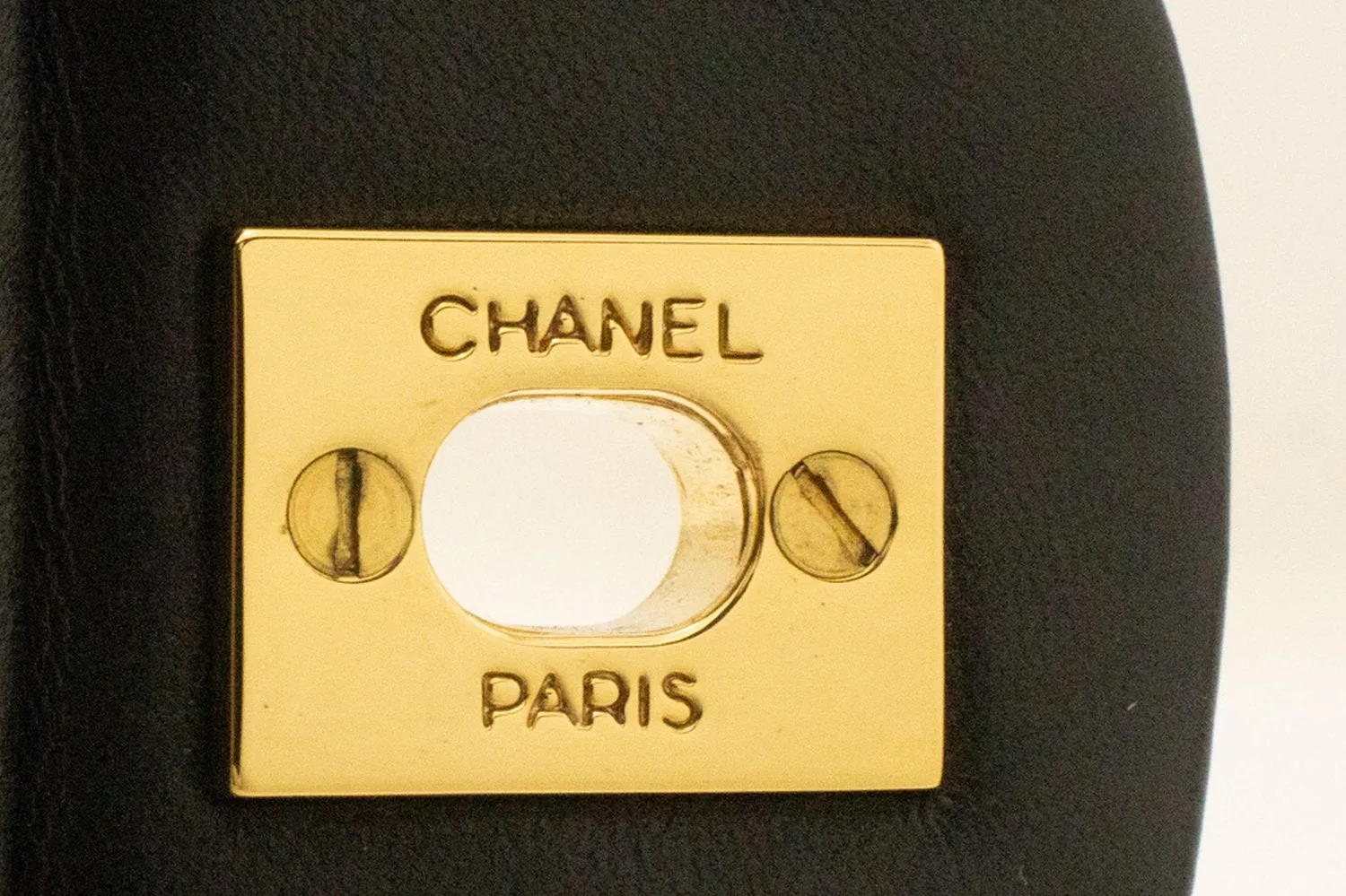 CHANEL Classic Double Flap 10" Chain Shoulder Bag Black Lambskin k74