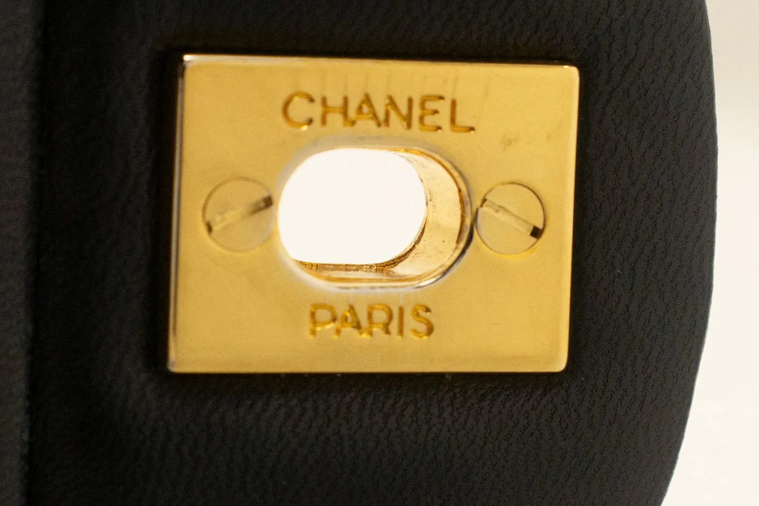 CHANEL Classic Double Flap 10" Chain Shoulder Bag Black Lambskin m48