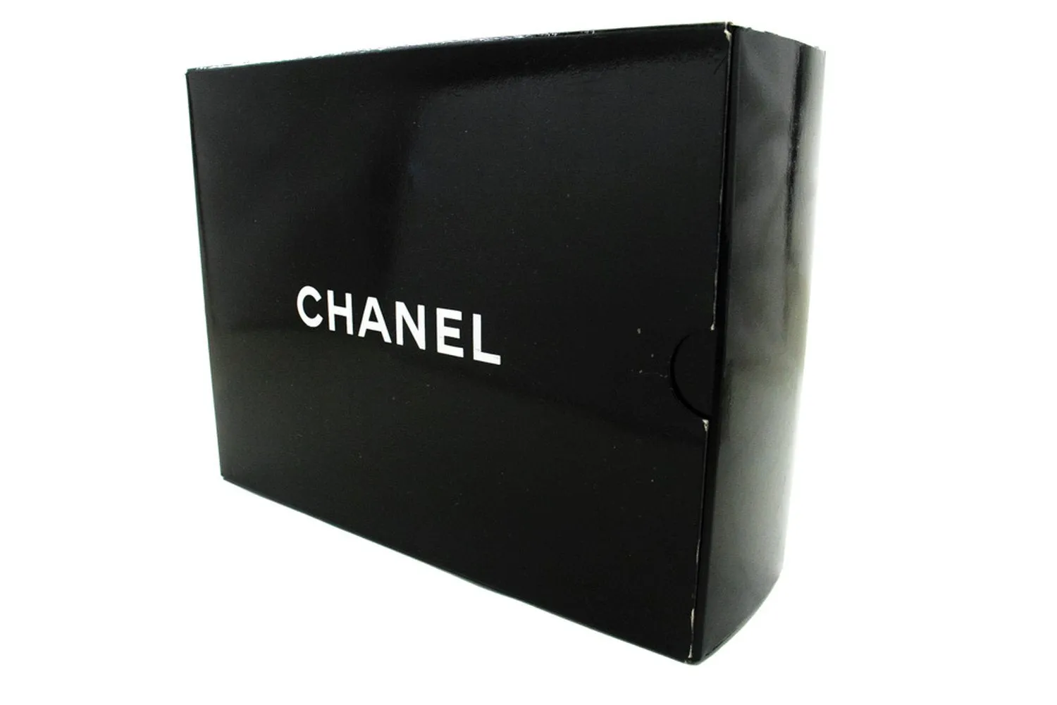 CHANEL Classic Double Flap 10" Chain Shoulder Bag Black Lambskin m75