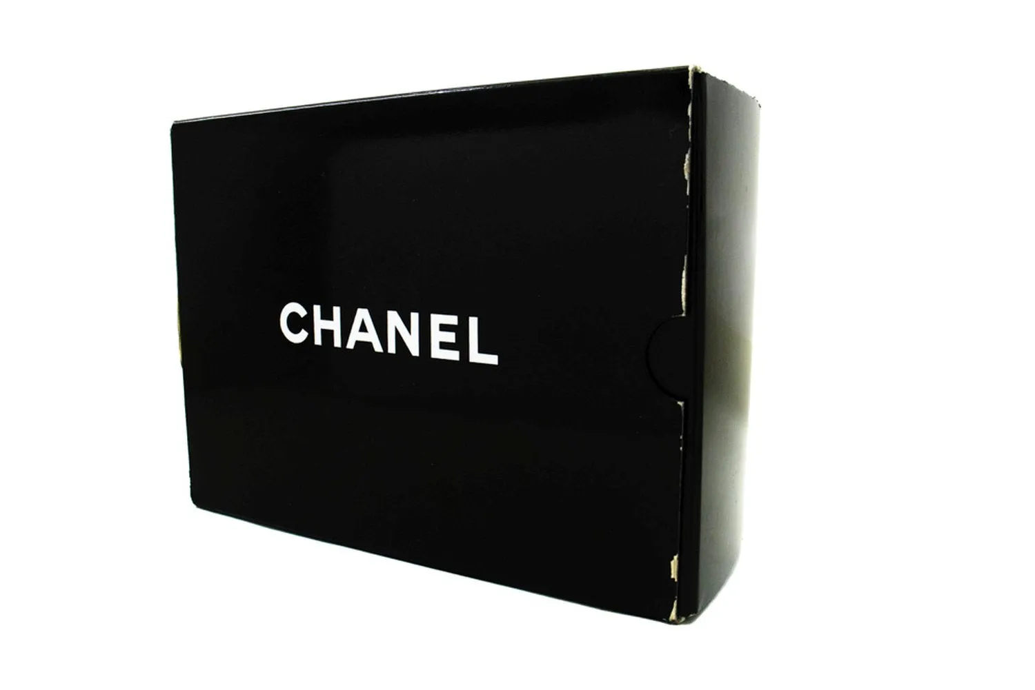 CHANEL Classic Double Flap 10" Chain Shoulder Bag Black Lambskin m90