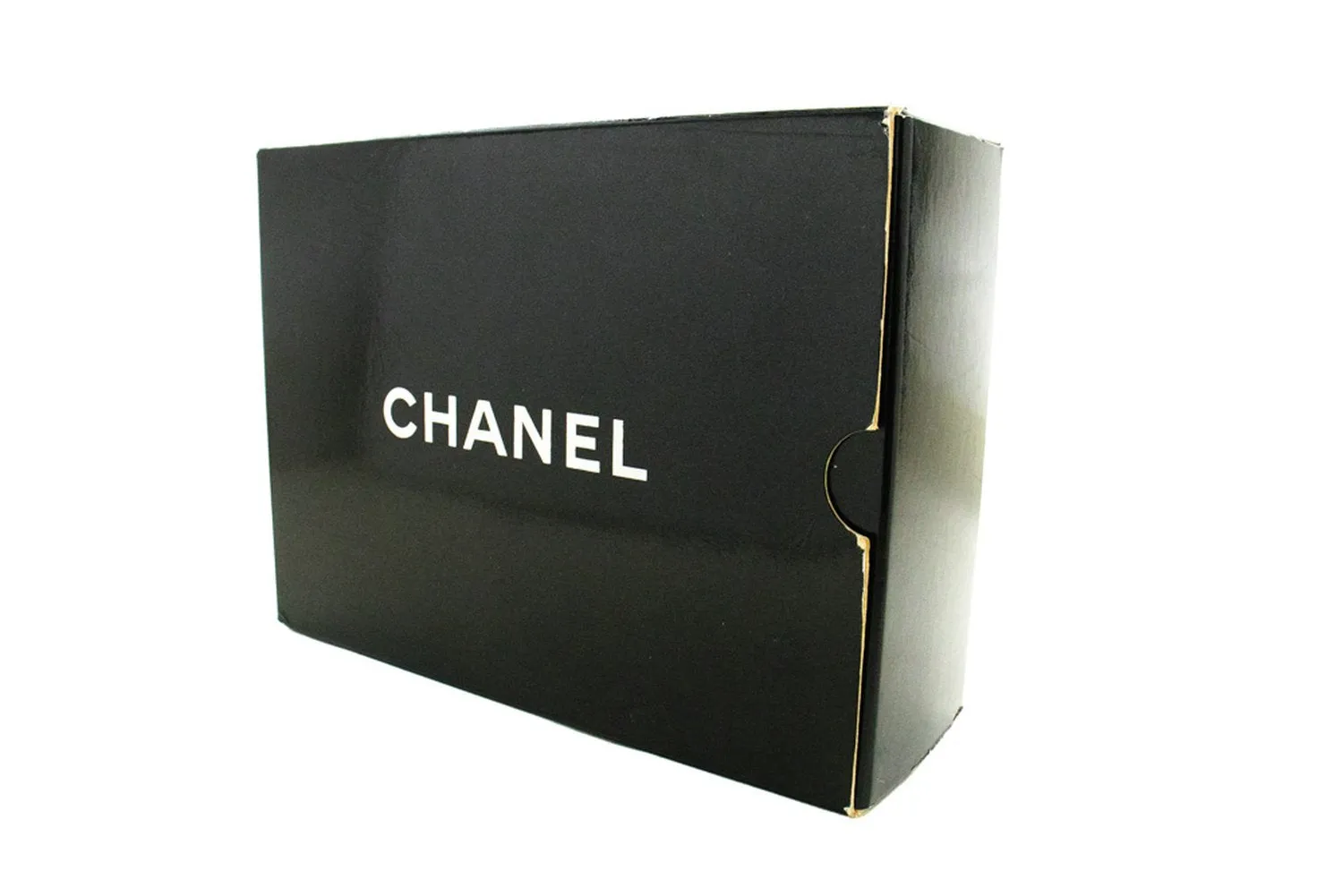 CHANEL Classic Double Flap 10" Chain Shoulder Bag Black Lambskin m94