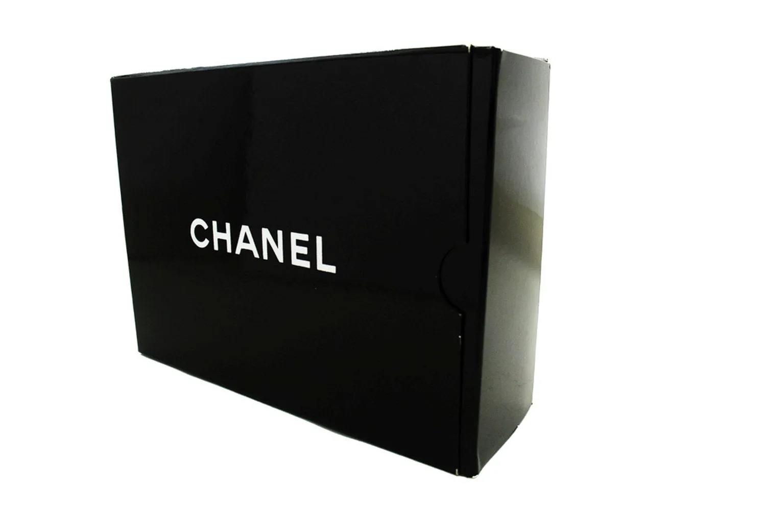 CHANEL Classic Double Flap 10" Chain Shoulder Bag Black Lambskin m95