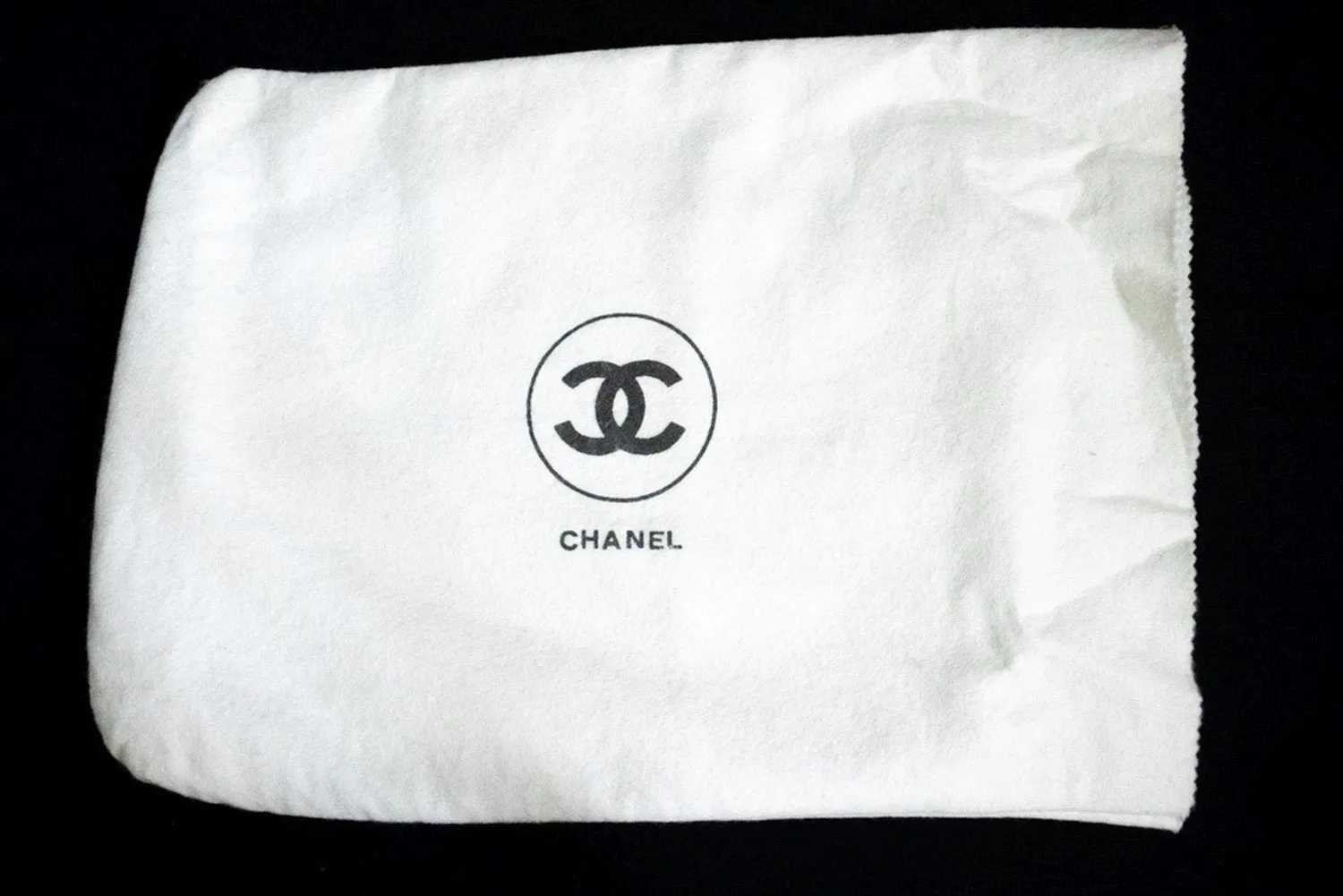CHANEL Classic Double Flap 10" Chain Shoulder Bag Black Lambskin m95