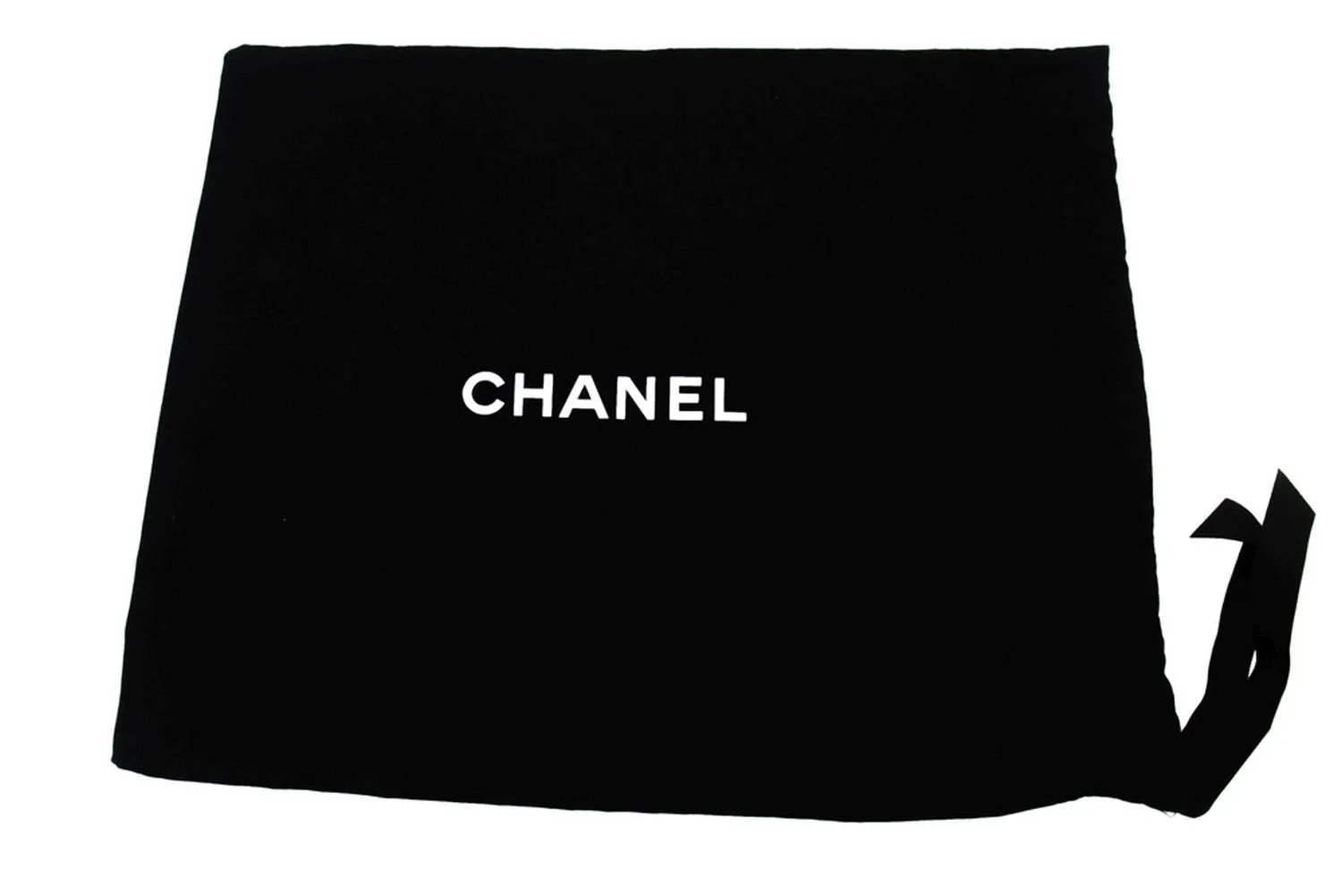 CHANEL Classic Double Flap 10" Chain Shoulder Bag Black Lambskin m97