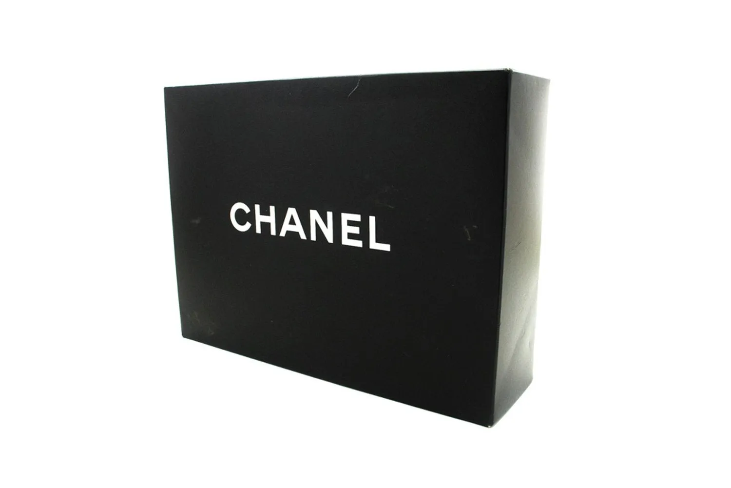 CHANEL Classic Double Flap 10" Chain Shoulder Bag Black Lambskin m97