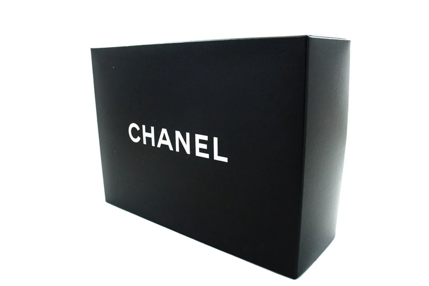 CHANEL Classic Double Flap 10" Chain Shoulder Bag Black Lambskin n44