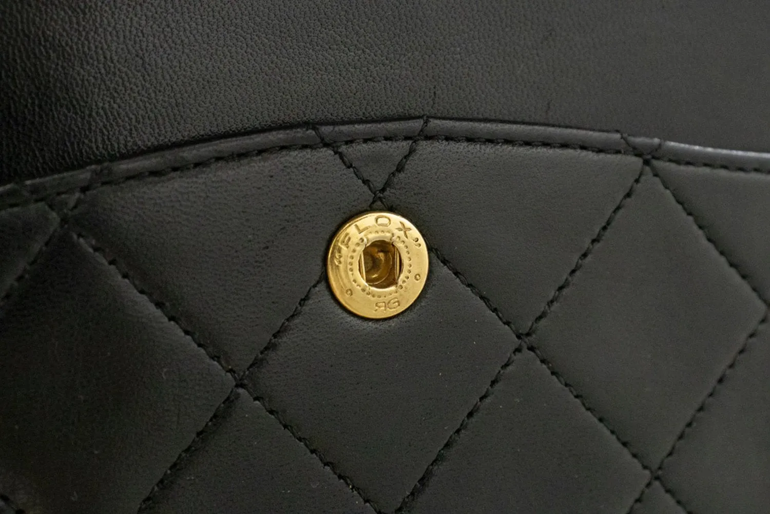 CHANEL Classic Double Flap 10" Chain Shoulder Bag Black Lambskin n97