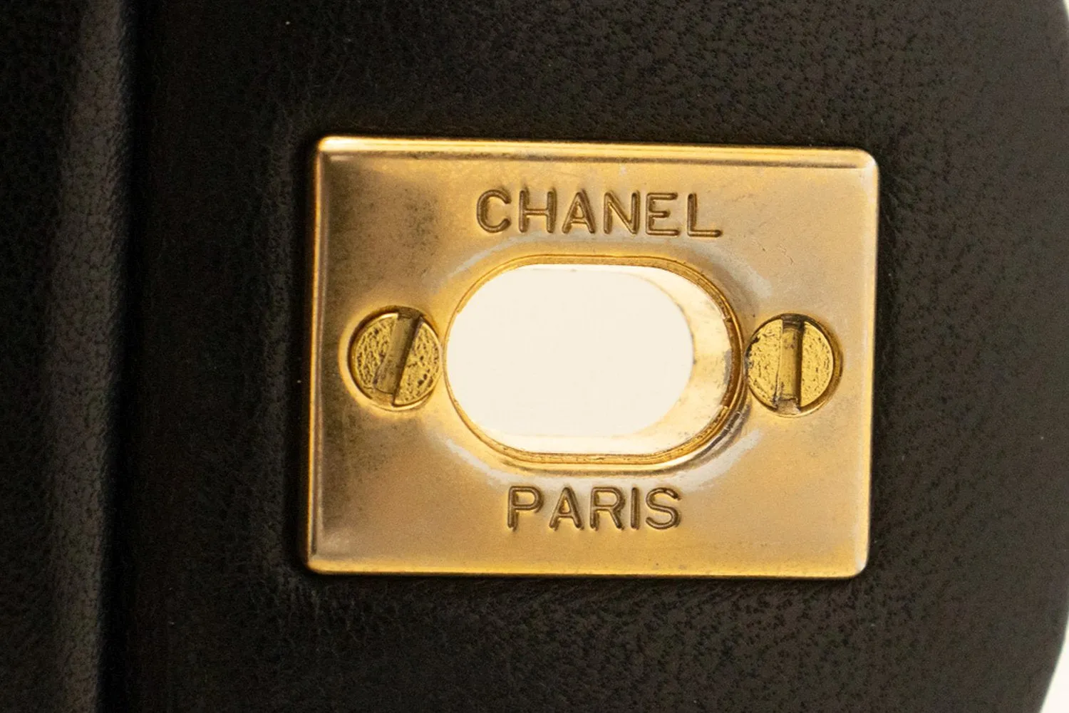 CHANEL Classic Double Flap 10" Chain Shoulder Bag Black Lambskin n97