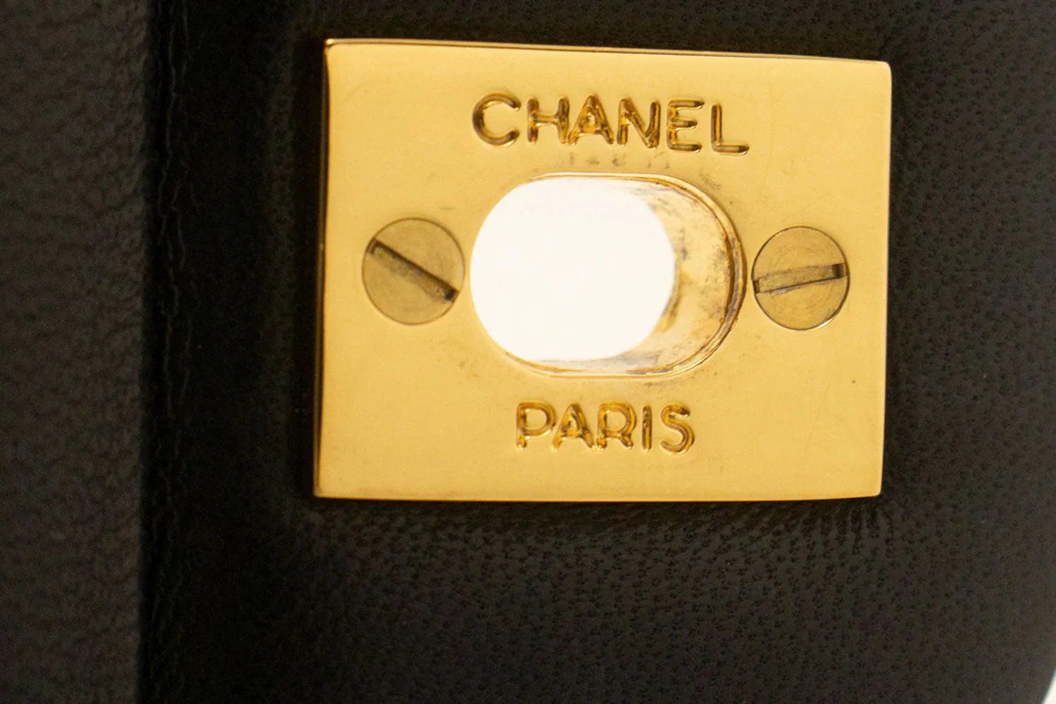 CHANEL Classic Double Flap 10" Chain Shoulder Bag Black Lambskin n99