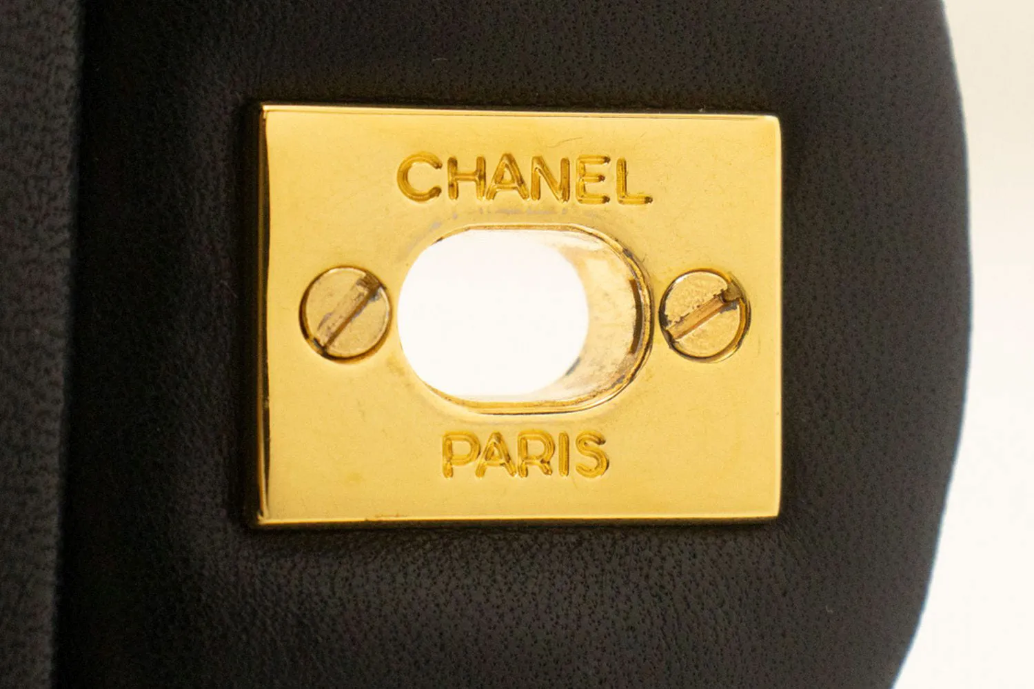 CHANEL Classic Double Flap 10" Chain Shoulder Bag Black Lambskin p09
