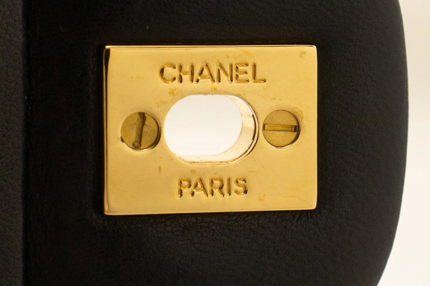 CHANEL Classic Double Flap 10" Chain Shoulder Bag Black Lambskin p32