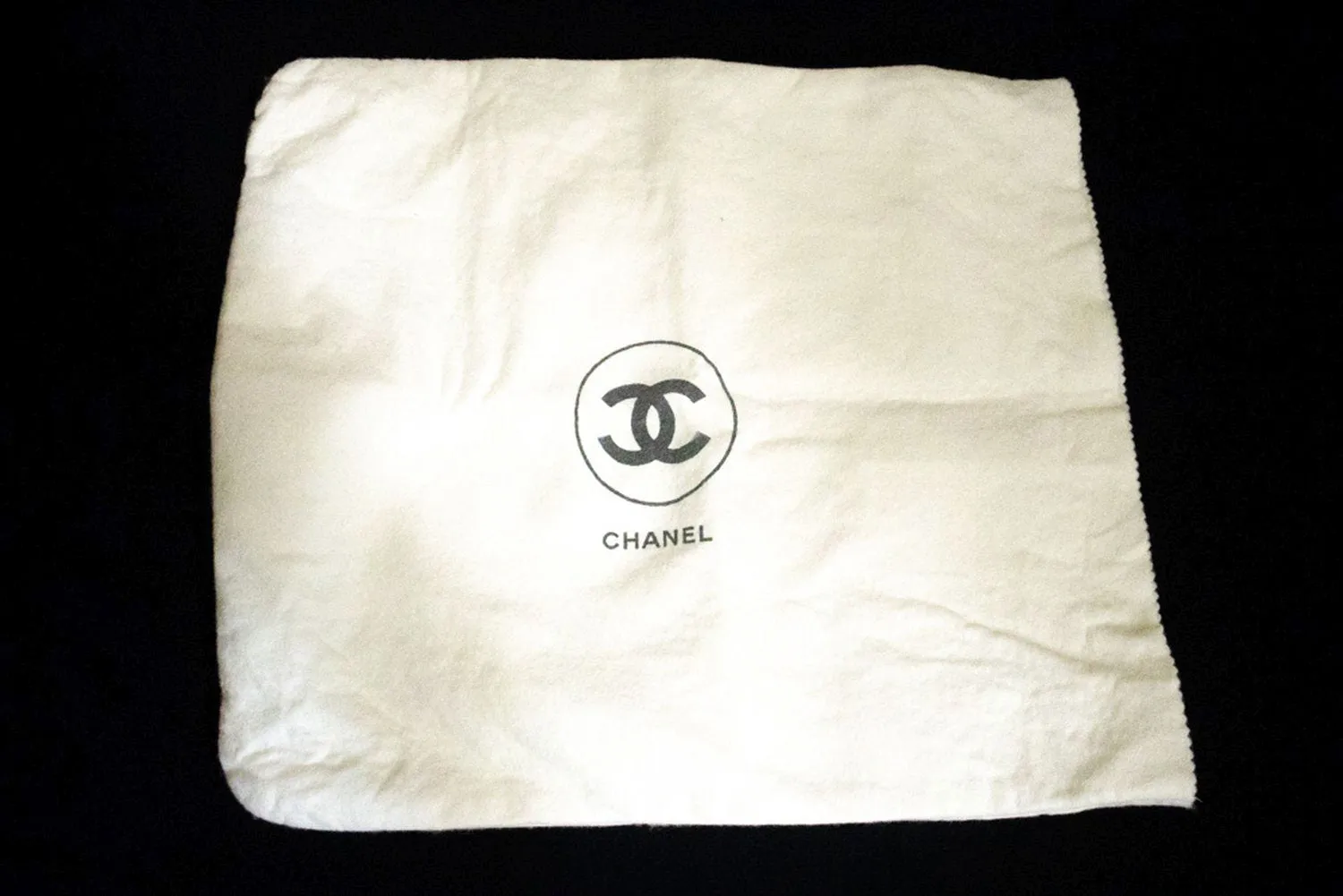 CHANEL Classic Double Flap 10" Chain Shoulder Bag Black Lambskin p49