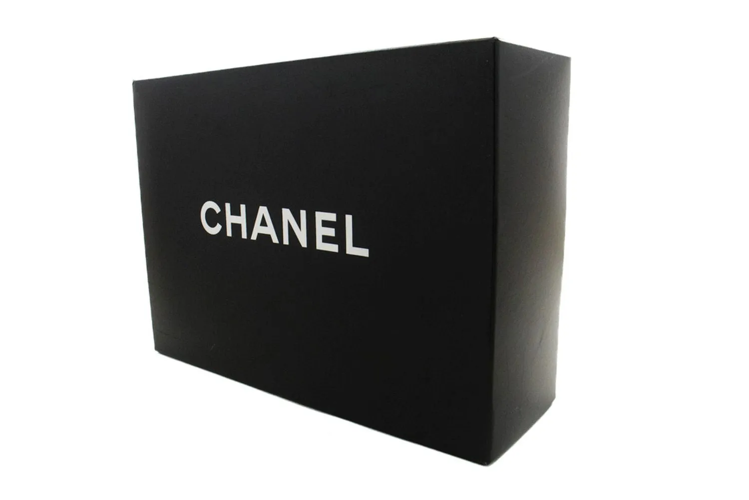 CHANEL Classic Double Flap 10" Chain Shoulder Bag Black Lambskin p49