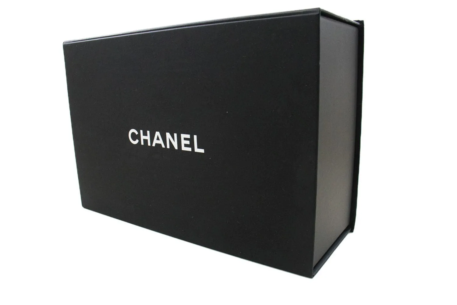 CHANEL Classic Double Flap 10" Chain Shoulder Bag Black Lambskin p50