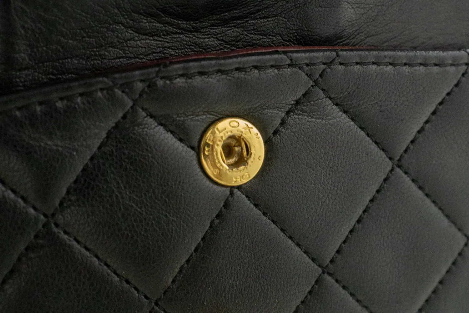 CHANEL Classic Double Flap 9" Chain Shoulder Bag Black Lambskin L41