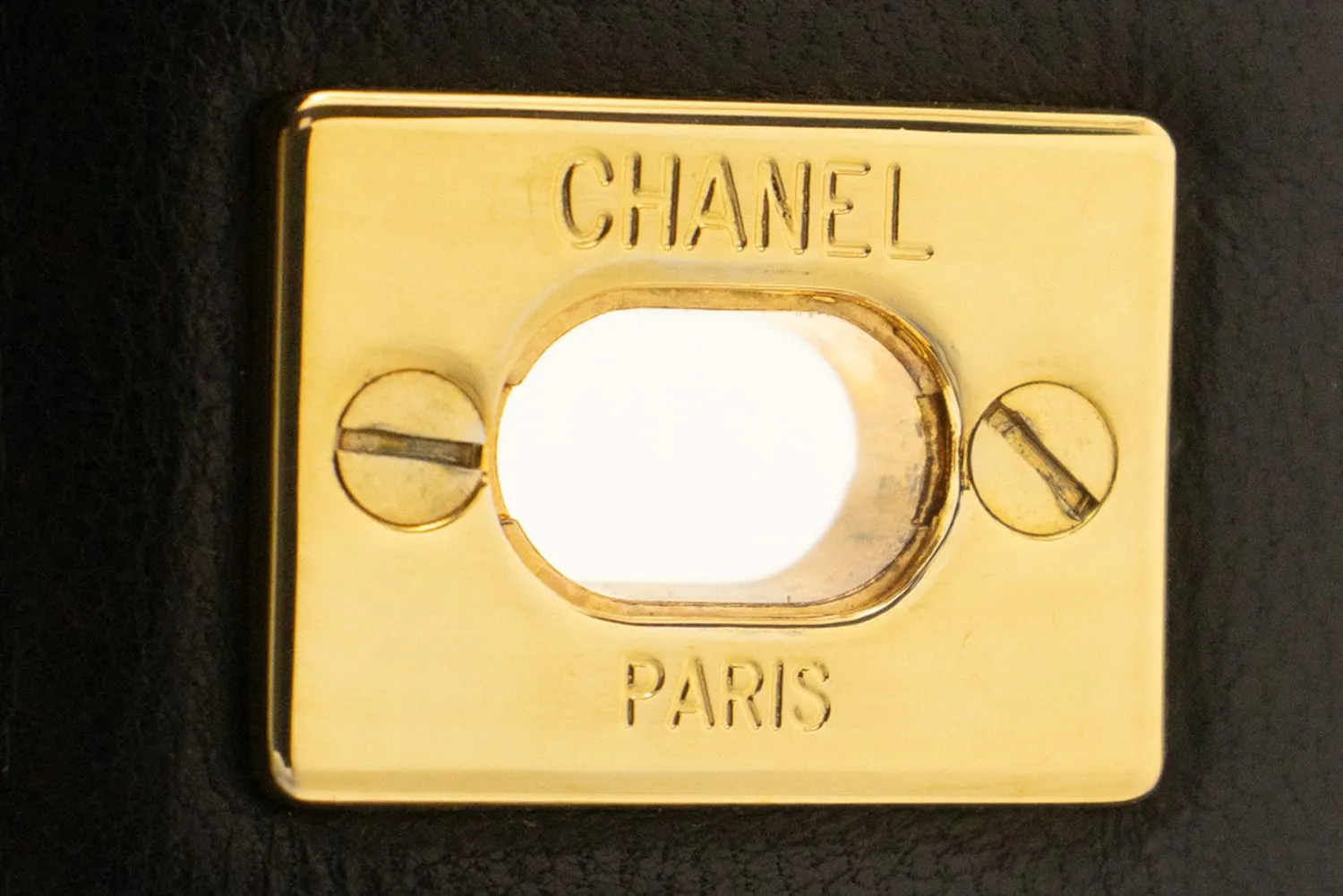 CHANEL Classic Double Flap 9" Chain Shoulder Bag Black Lambskin L63
