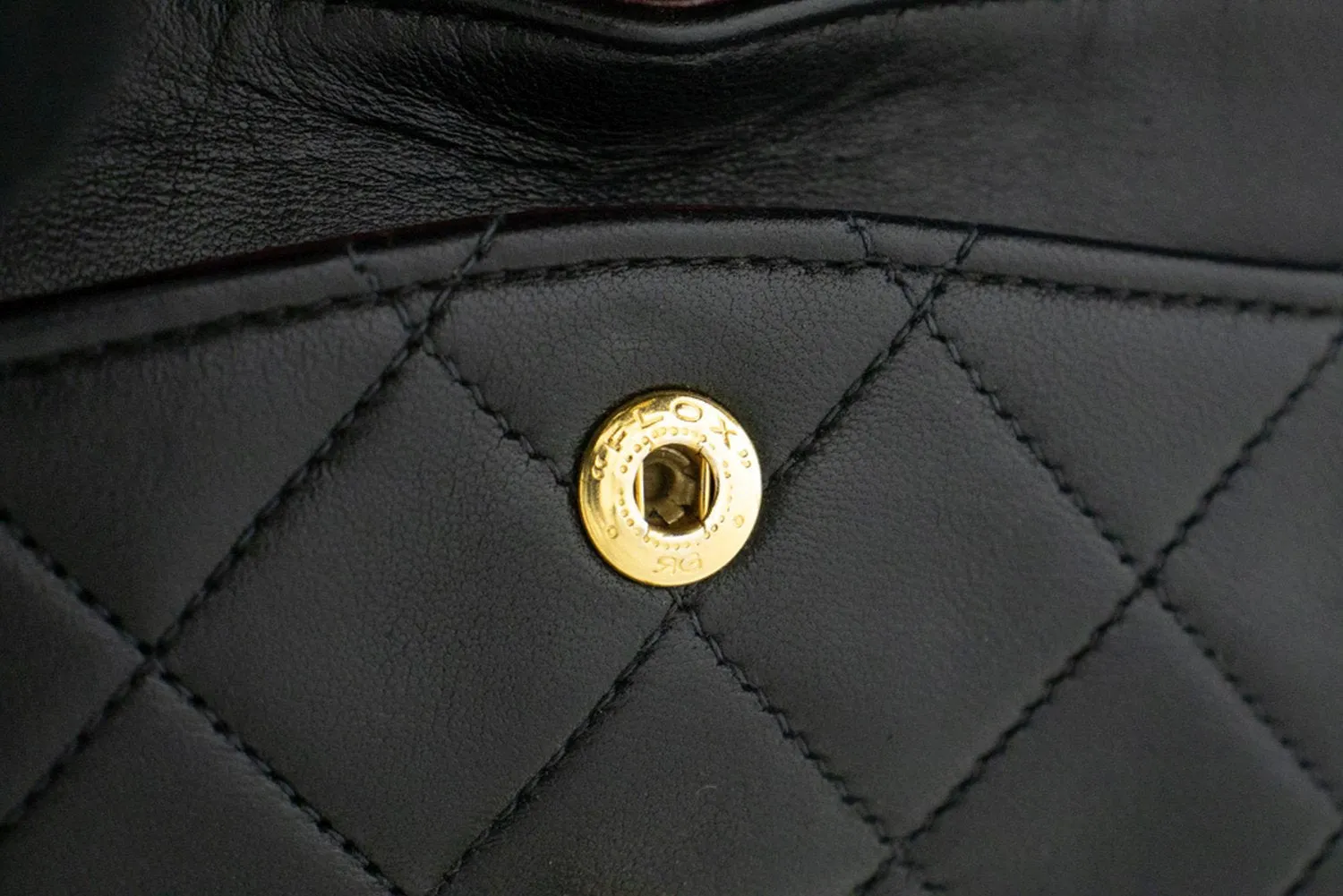 CHANEL Classic Double Flap 9" Chain Shoulder Bag Black Lambskin m64