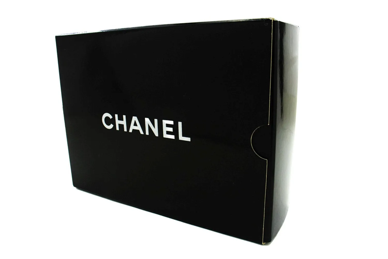 CHANEL Classic Double Flap 9" Chain Shoulder Bag Black Lambskin m64