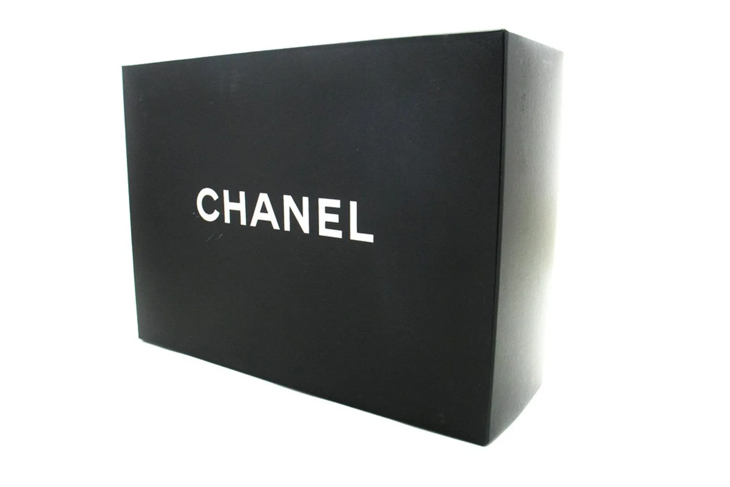 CHANEL Classic Double Flap 9" Chain Shoulder Bag Black Lambskin m89