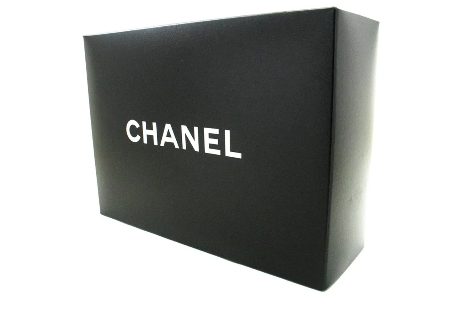 CHANEL Classic Double Flap 9" Chain Shoulder Bag Black Lambskin n33