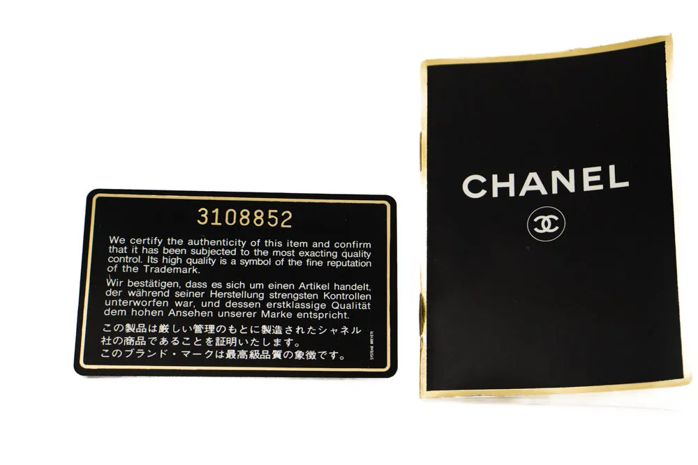 CHANEL Classic Double Flap 9" Chain Shoulder Bag Black Lambskin n95