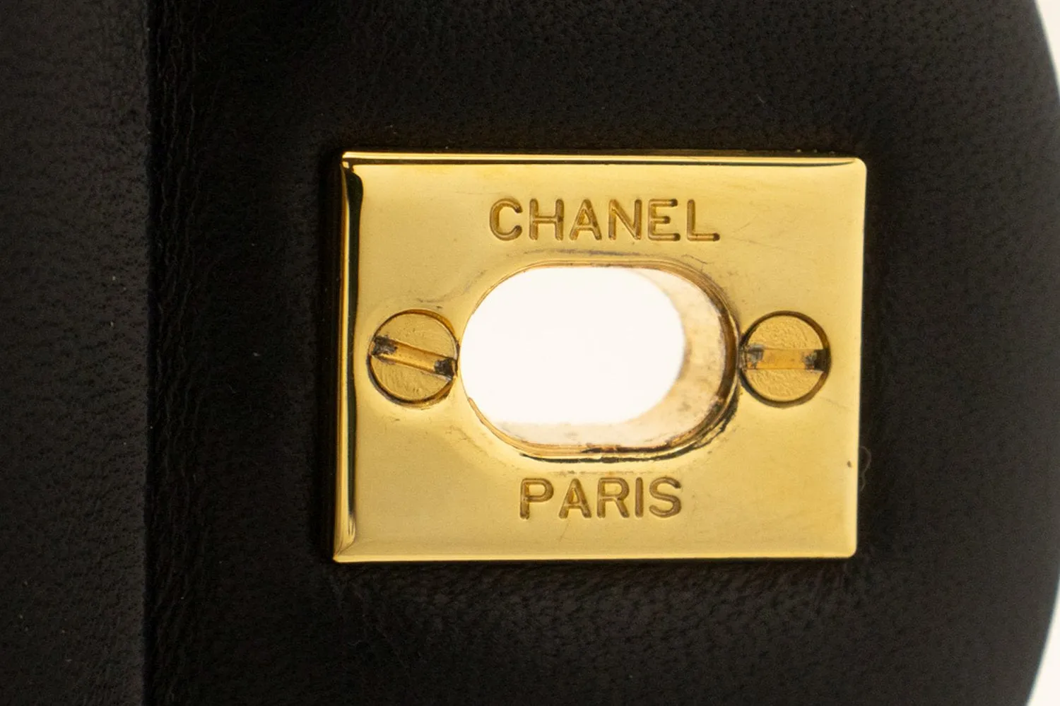 CHANEL Classic Double Flap 9" Chain Shoulder Bag Black Lambskin p02
