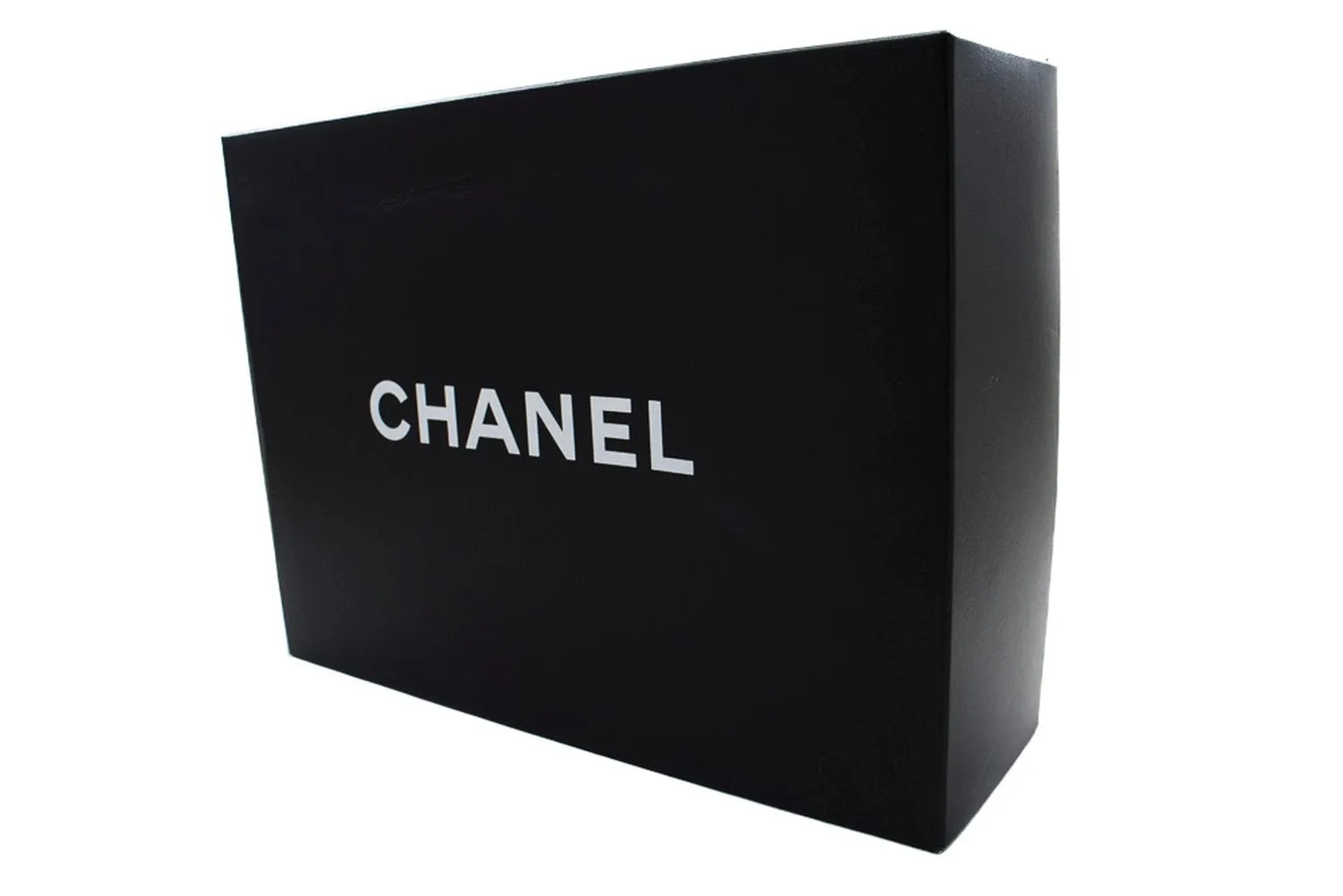 CHANEL Classic Large 11" Chain Shoulder Bag Flap Black Lambskin j42