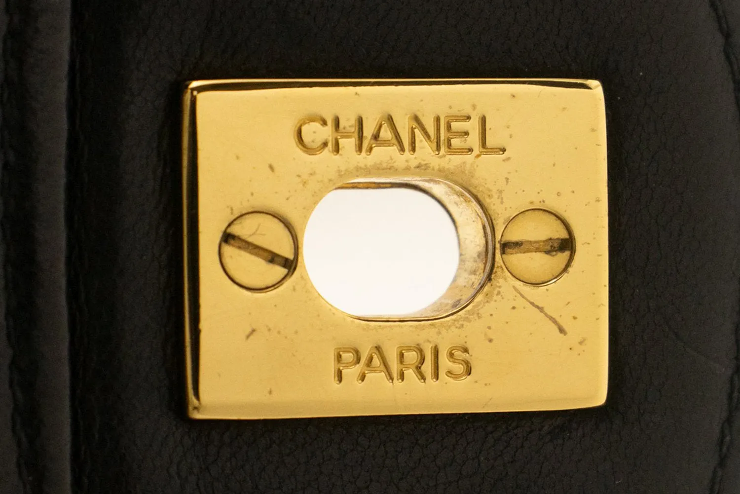 CHANEL Classic Large 11" Chain Shoulder Bag Flap Black Lambskin L95
