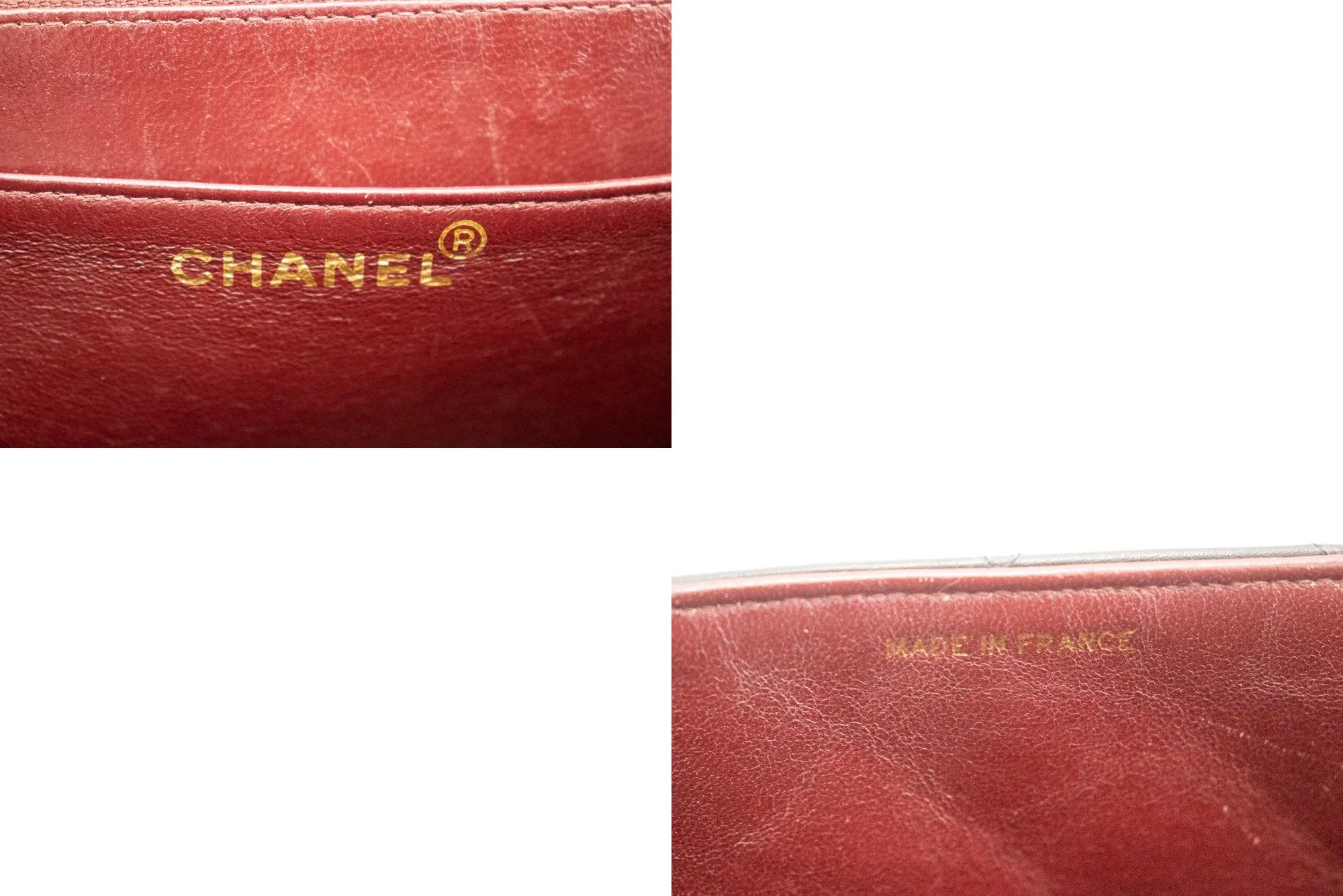 CHANEL Classic Large 13" Flap Chain Shoulder Bag Black Lambskin j71