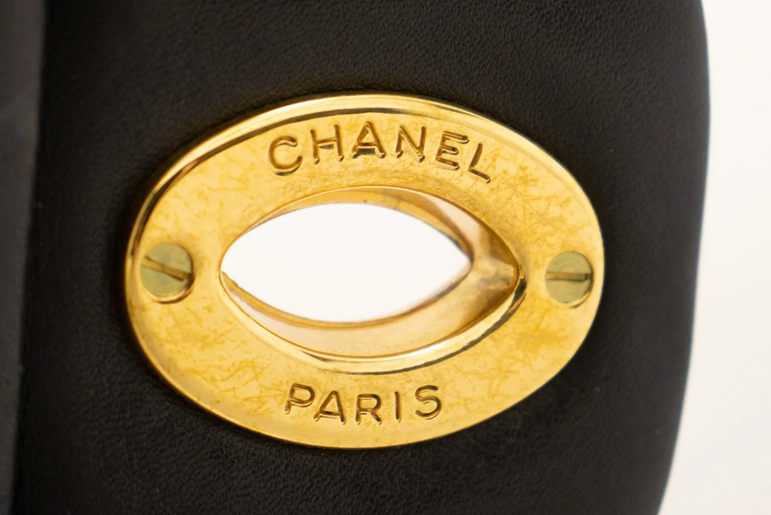 CHANEL Classic Large 13" Flap Chain Shoulder Bag Black Lambskin j71