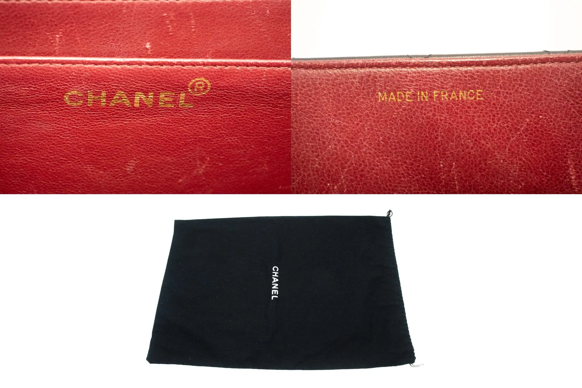 CHANEL Classic Large 13" Flap Chain Shoulder Bag Black Lambskin m12