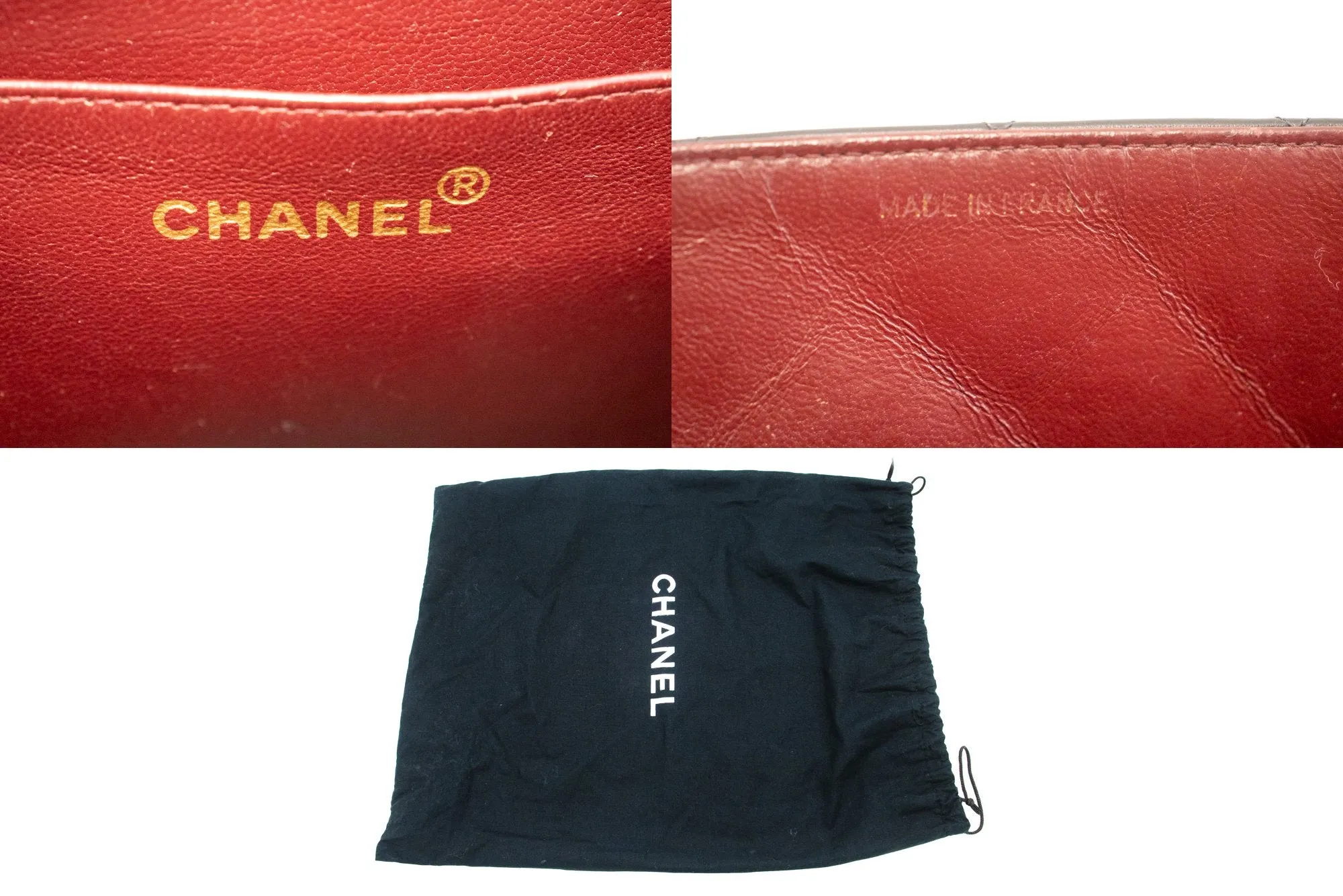 CHANEL Classic Large 13" Flap Chain Shoulder Bag Black Lambskin m36