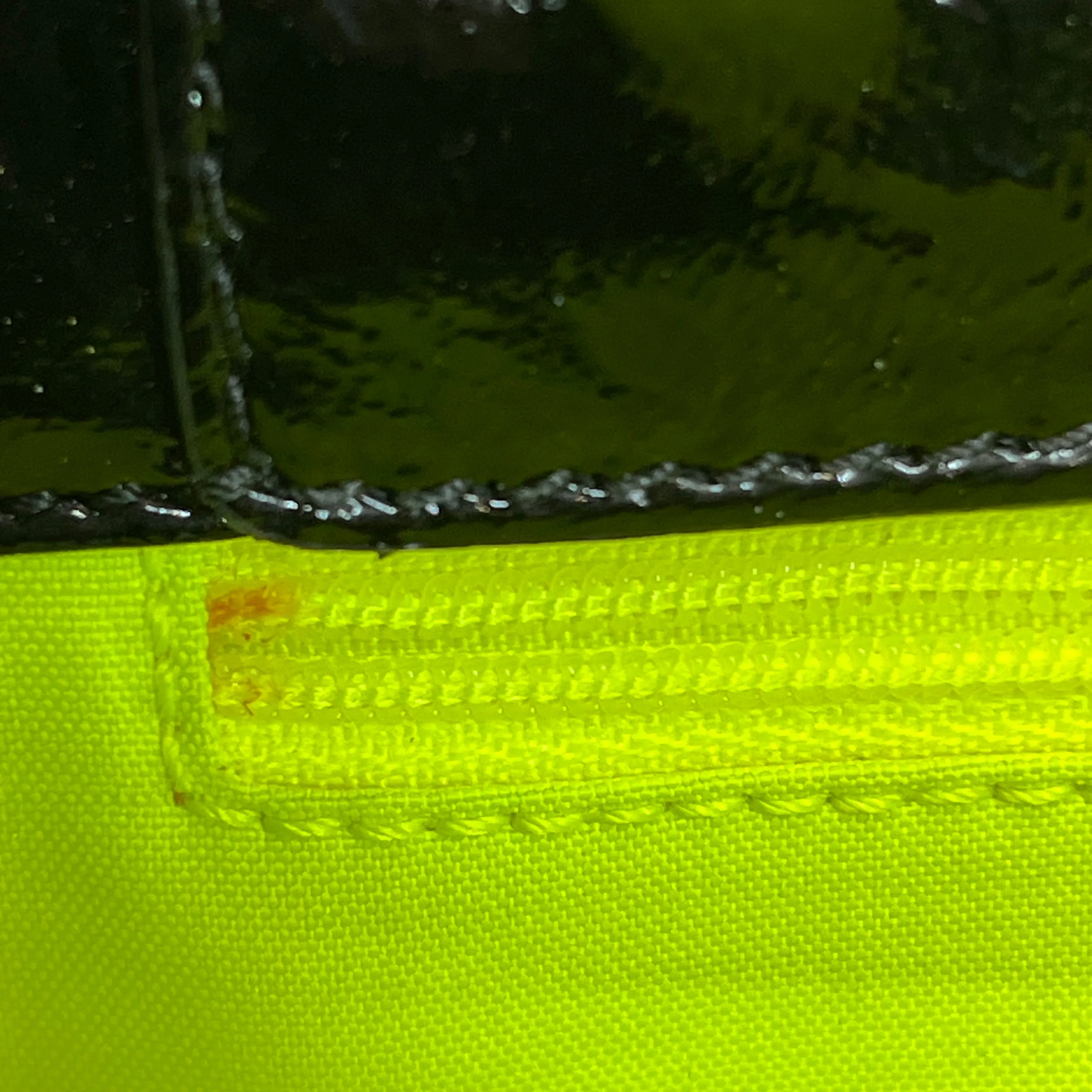 CHANEL Day Glo Double-sided Flap Black Patent Leather Shoulder Bag