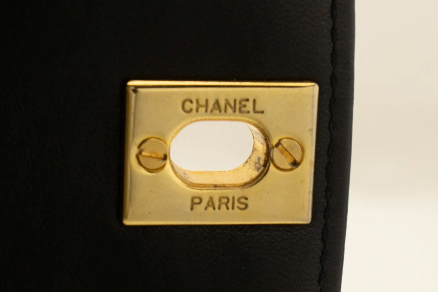 CHANEL Diana Flap Chain Shoulder Bag Black Quilted Lambskin Purse m10
