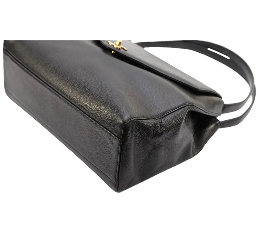 Chanel Flap Bag Black Caviar Gold Hardware