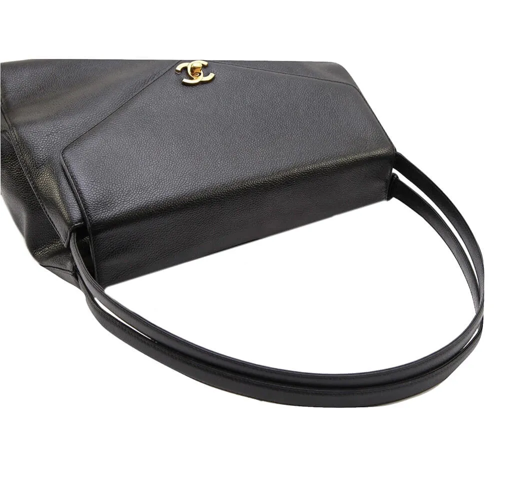 Chanel Flap Bag Black Caviar Gold Hardware