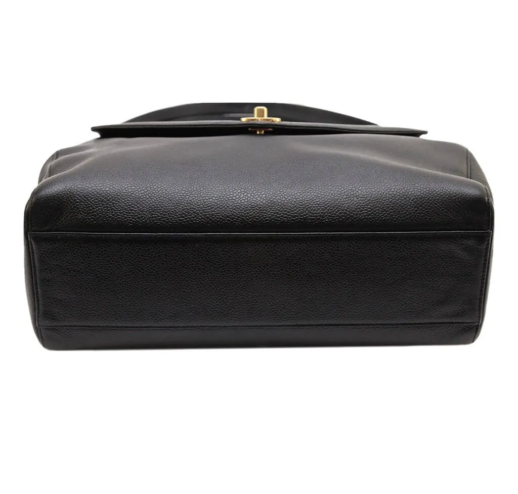Chanel Flap Bag Black Caviar Gold Hardware