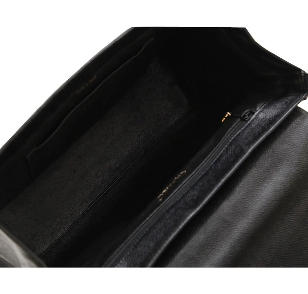 Chanel Flap Bag Black Caviar Gold Hardware