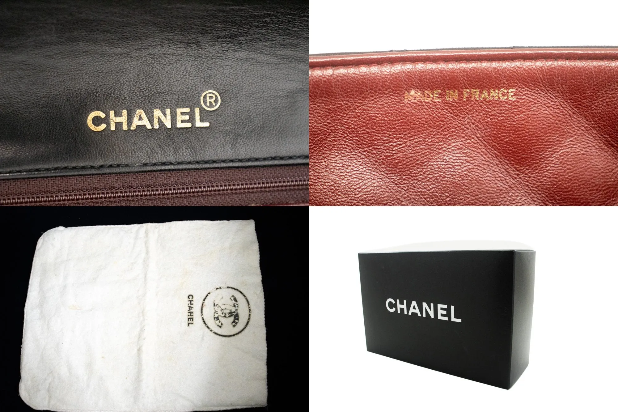 CHANEL Full Flap Chain Shoulder Bag Black Quilted Lambskin L58